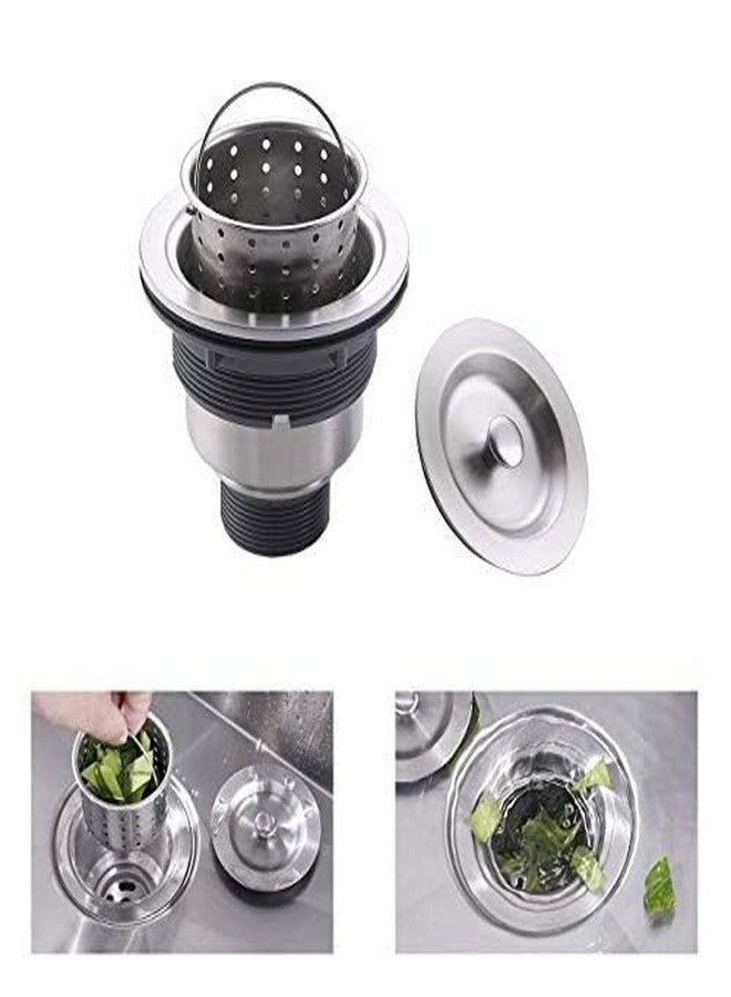 Metwin Stainless Steel Kitchen Sink Strainer with Lid | Removable Waste Basket | Anti-Clog Drain Filter | Rust-Resistant | Easy to Clean | Fits Standard Kitchen Sinks (4 Inch) - Image 3